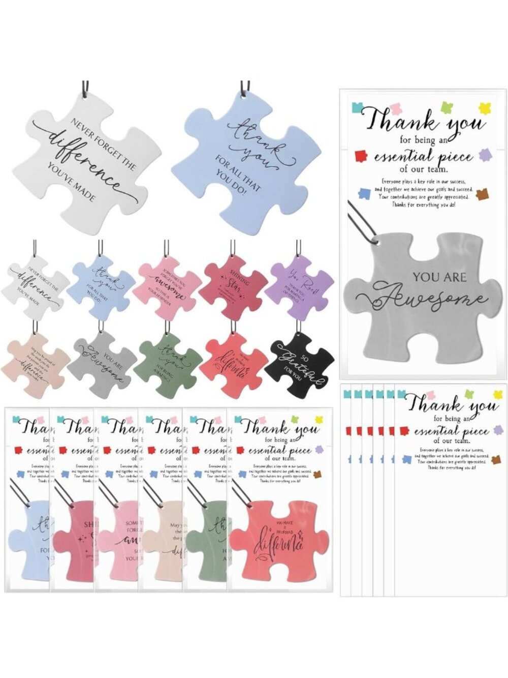 60 Set Positive Employee Appreciation Gifts - Car Air Fresheners & Motivational